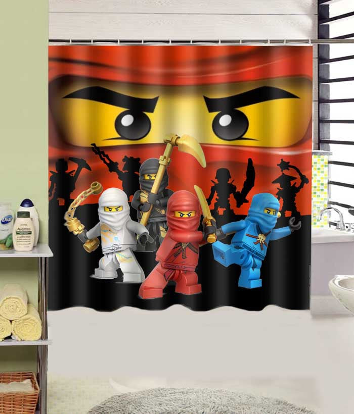 Cartoon Ninjago Shower Curtain