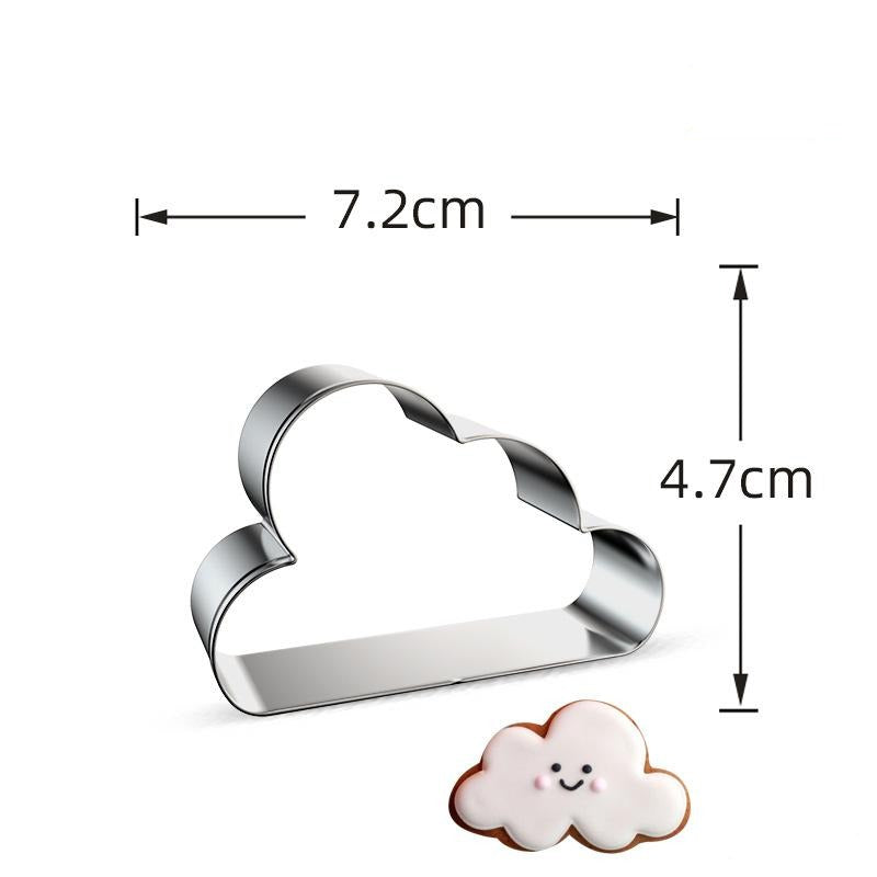 12 Pieces Cloud Rainbow Nature Cookie Cutters Weather Biscuit Fondant Set Baking Mold