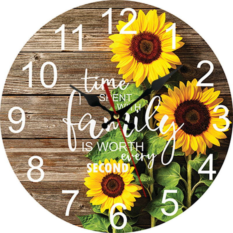 Sunflower Wooden Wall Clock