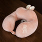 Pink Cartoon Rabbit Ear Neck Pillow