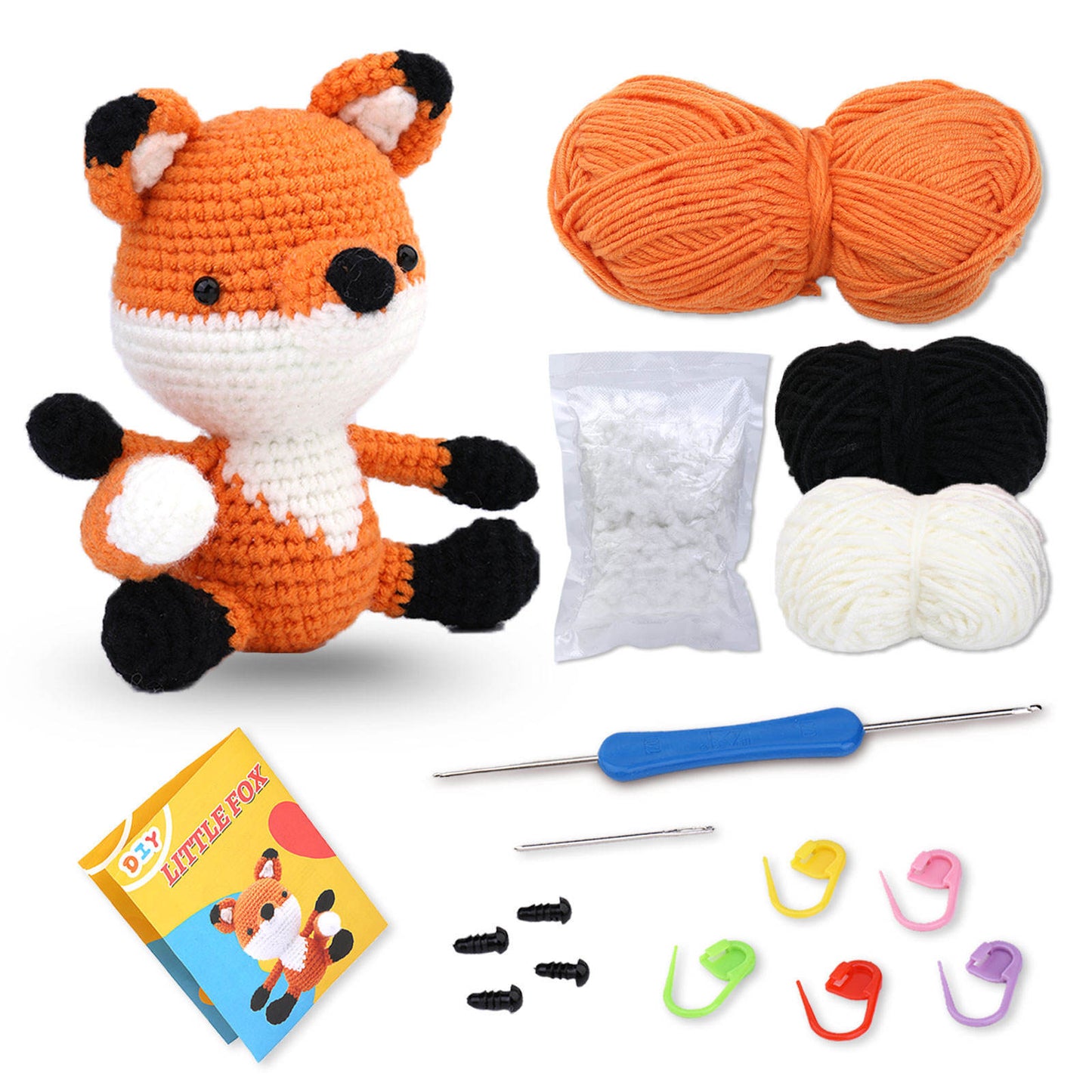 Kawaii Fox Crochet Kit for Beginners