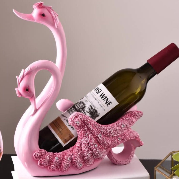 Couple Birds Swan Wine Bottle Holder Romantic Wine Rack
