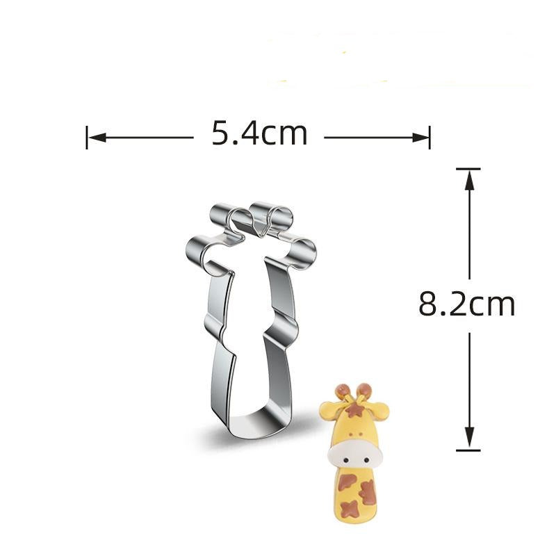 Cartoon Giraffe Cookie Cutters Kids Animal Biscuit Fondant Set Baking Mold