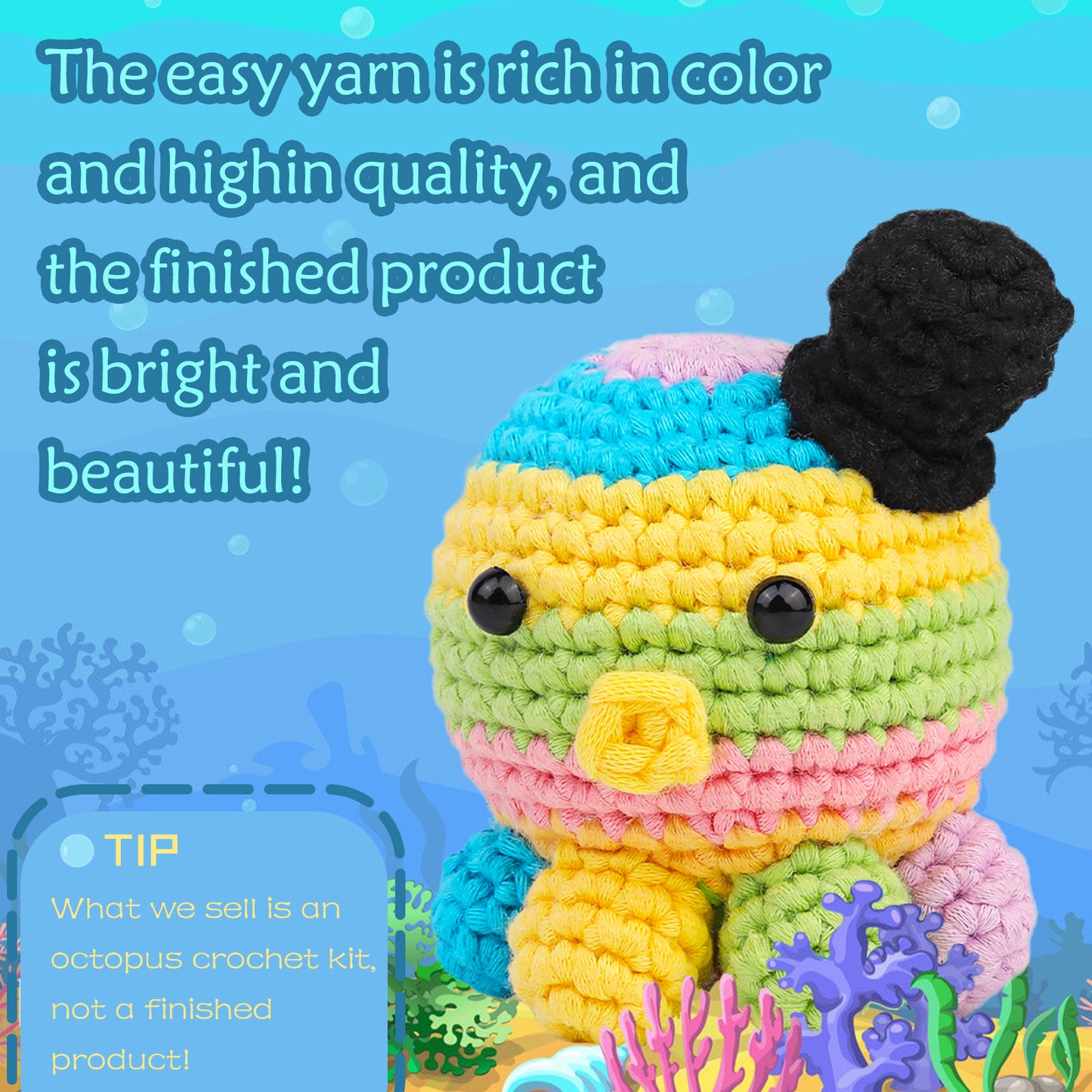 Cute Octopus Crochet Kit for Beginners