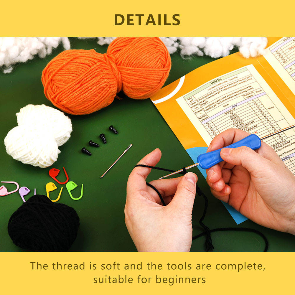 Kawaii Fox Crochet Kit for Beginners