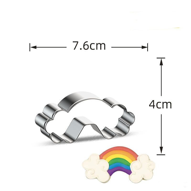 12 Pieces Cloud Rainbow Nature Cookie Cutters Weather Biscuit Fondant Set Baking Mold