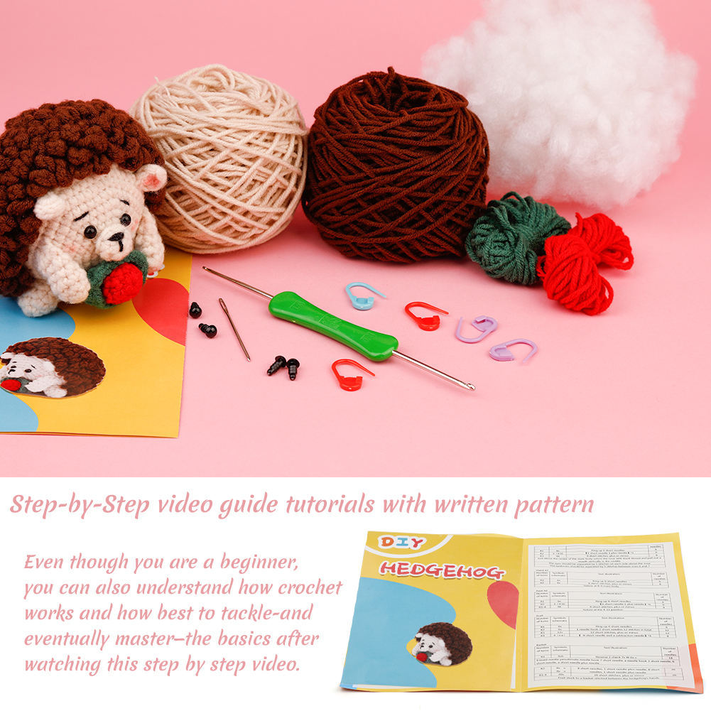 Hedgehog with Strawberry Crochet Kit for Beginners