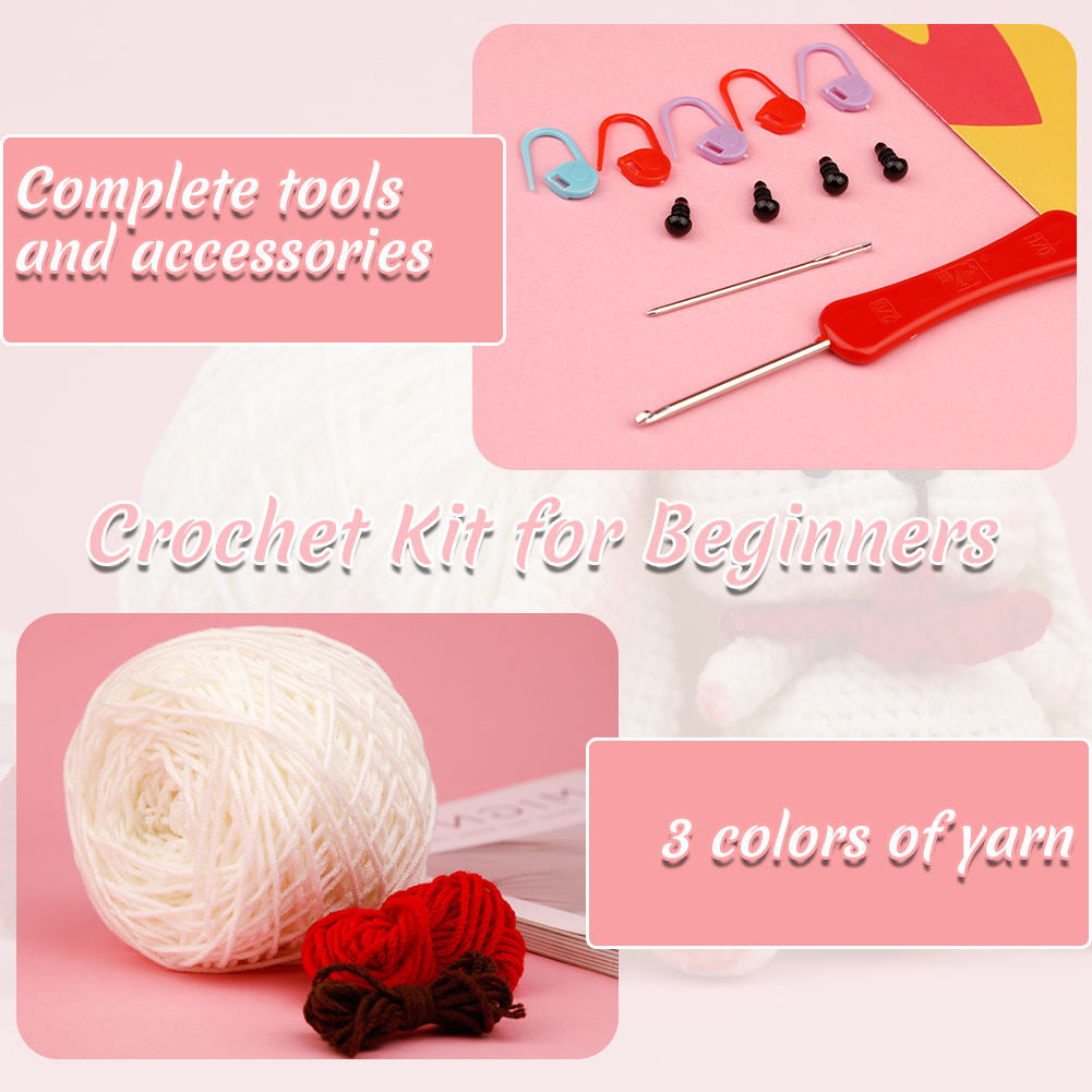 Bow Tie Rabbit Crochet Kit for Beginners