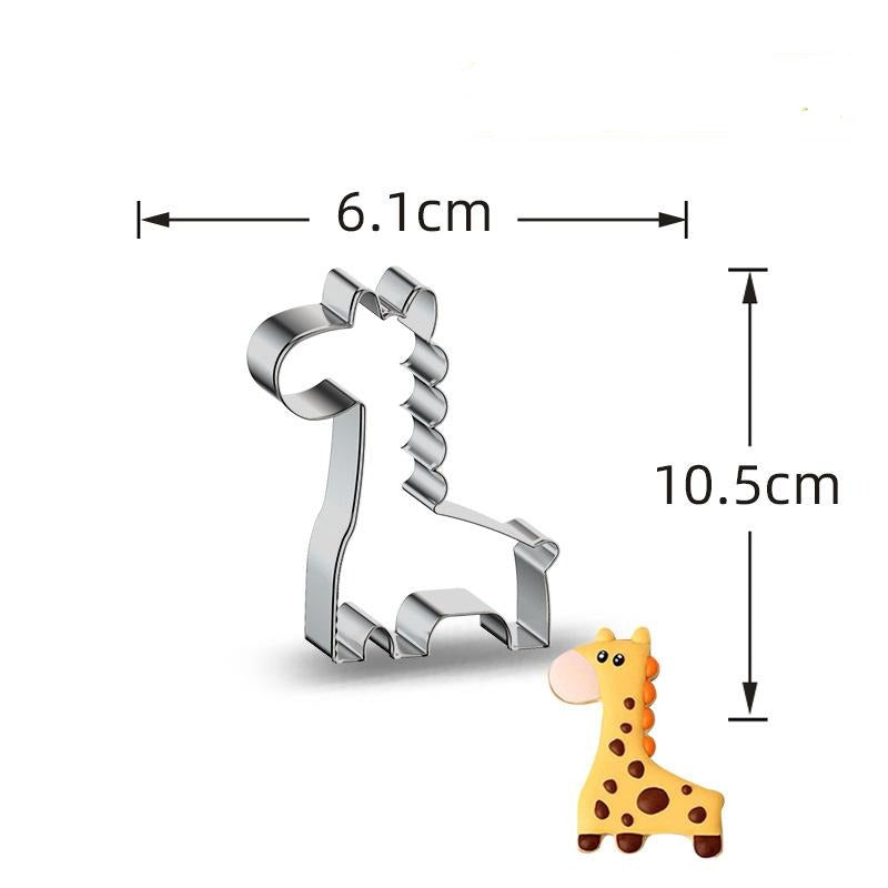 Cartoon Giraffe Cookie Cutters Kids Animal Biscuit Fondant Set Baking Mold