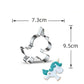 9 Pieces Girly Unicorn Cookie Cutters Fantasy Animal Kids Biscuit Fondant Set Baking Mold