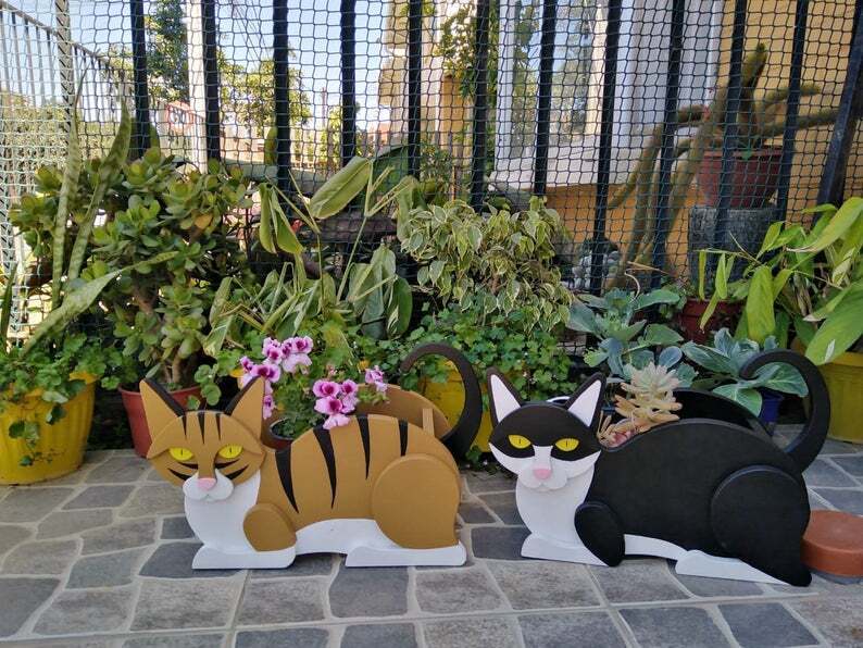Cat Planters Box Flower Pot