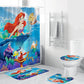 Cartoon Mermaid Ariel Bathroom Set - 4 Pcs