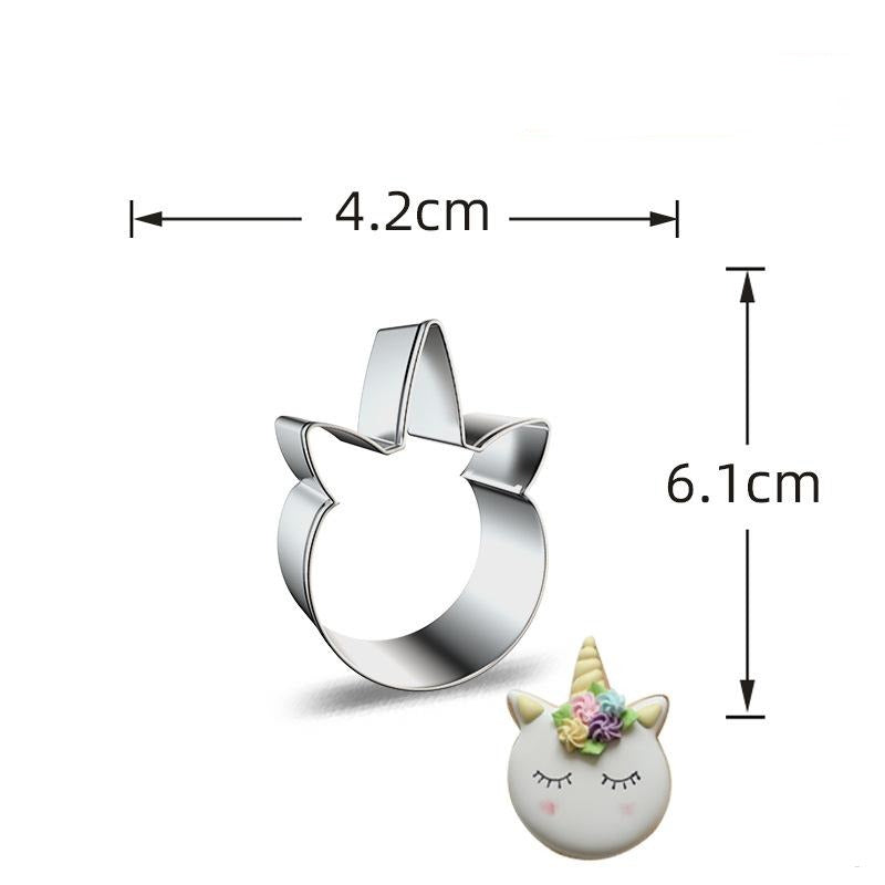 9 Pieces Girly Unicorn Cookie Cutters Fantasy Animal Kids Biscuit Fondant Set Baking Mold