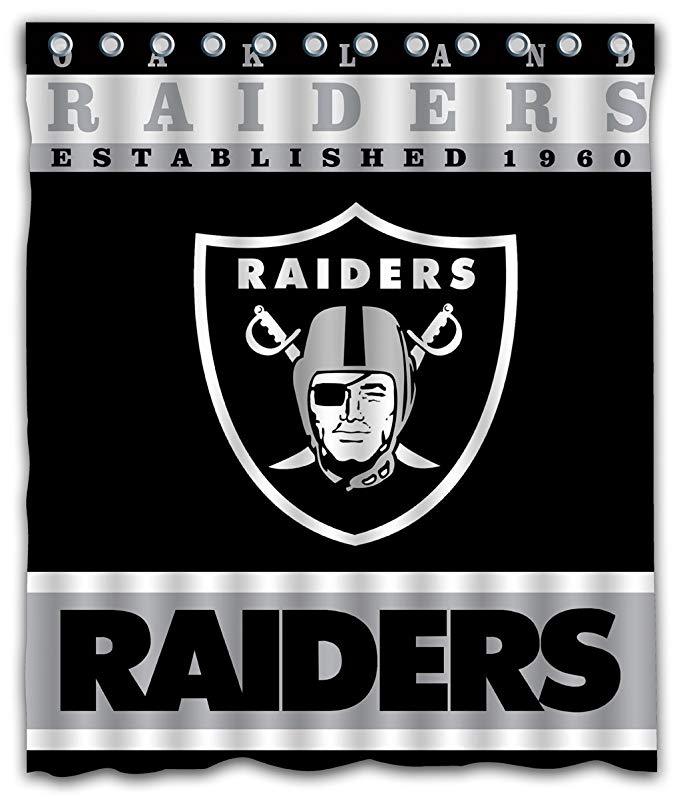 American NFL Football Team Flag Oakland Raiders Shower Curtain