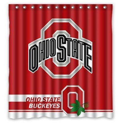 Football Team Flag Ohio State Buckeyes Shower Curtain