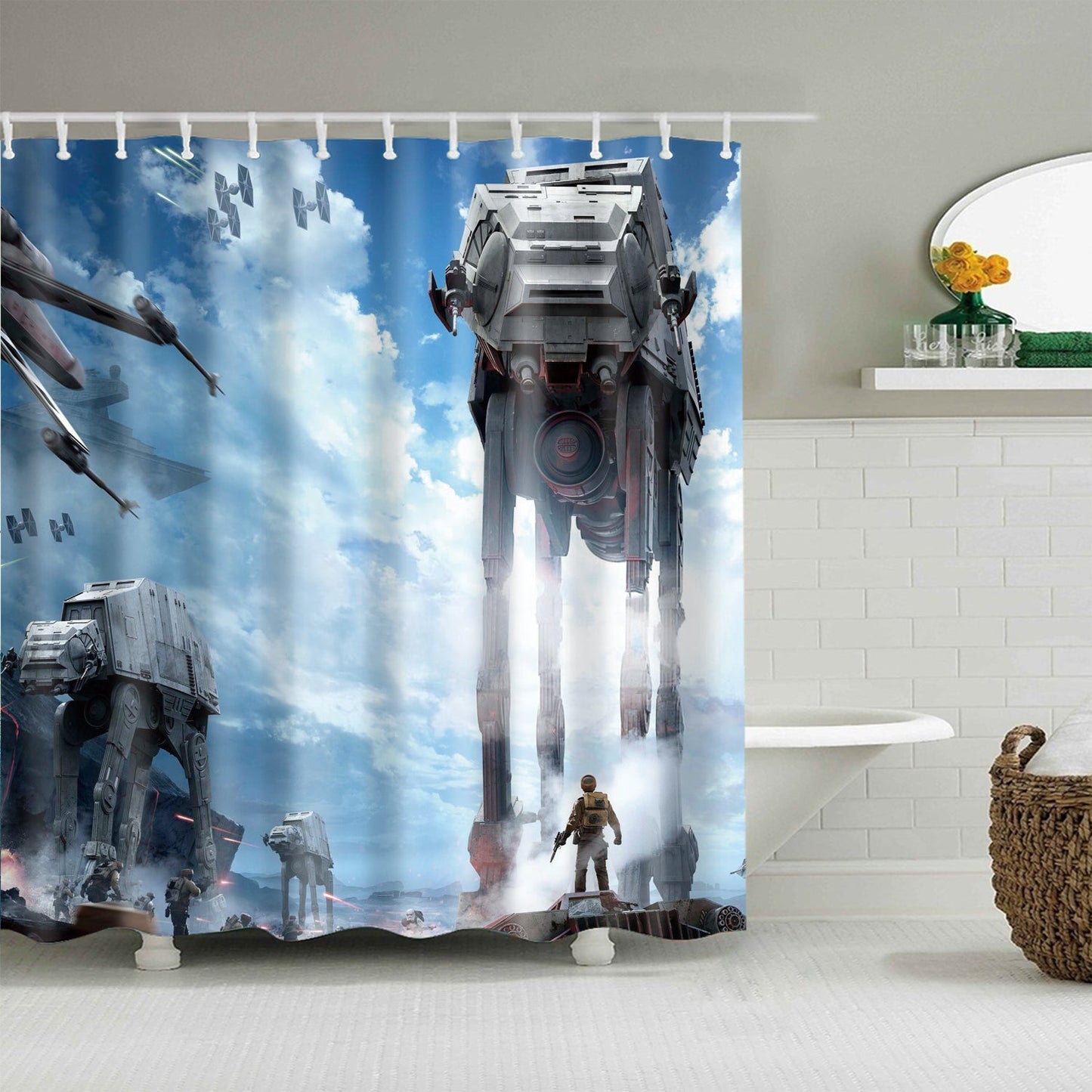 Battlefront Large Walker Assault Shower Curtain