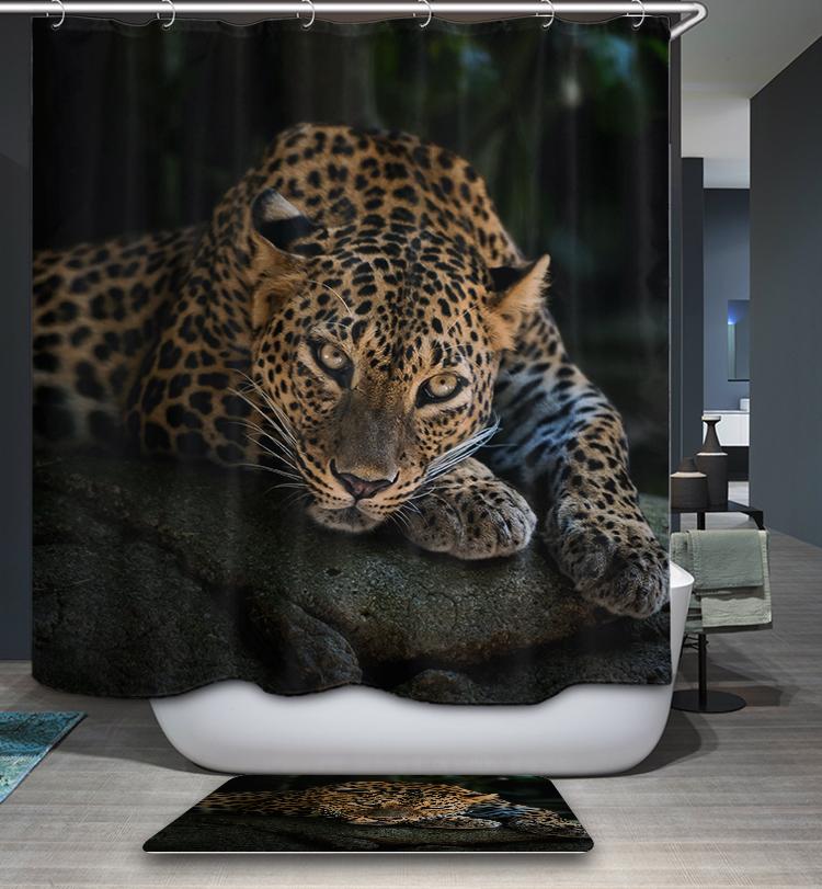 Wild Animal Closer Look Leopard Shower Curtain