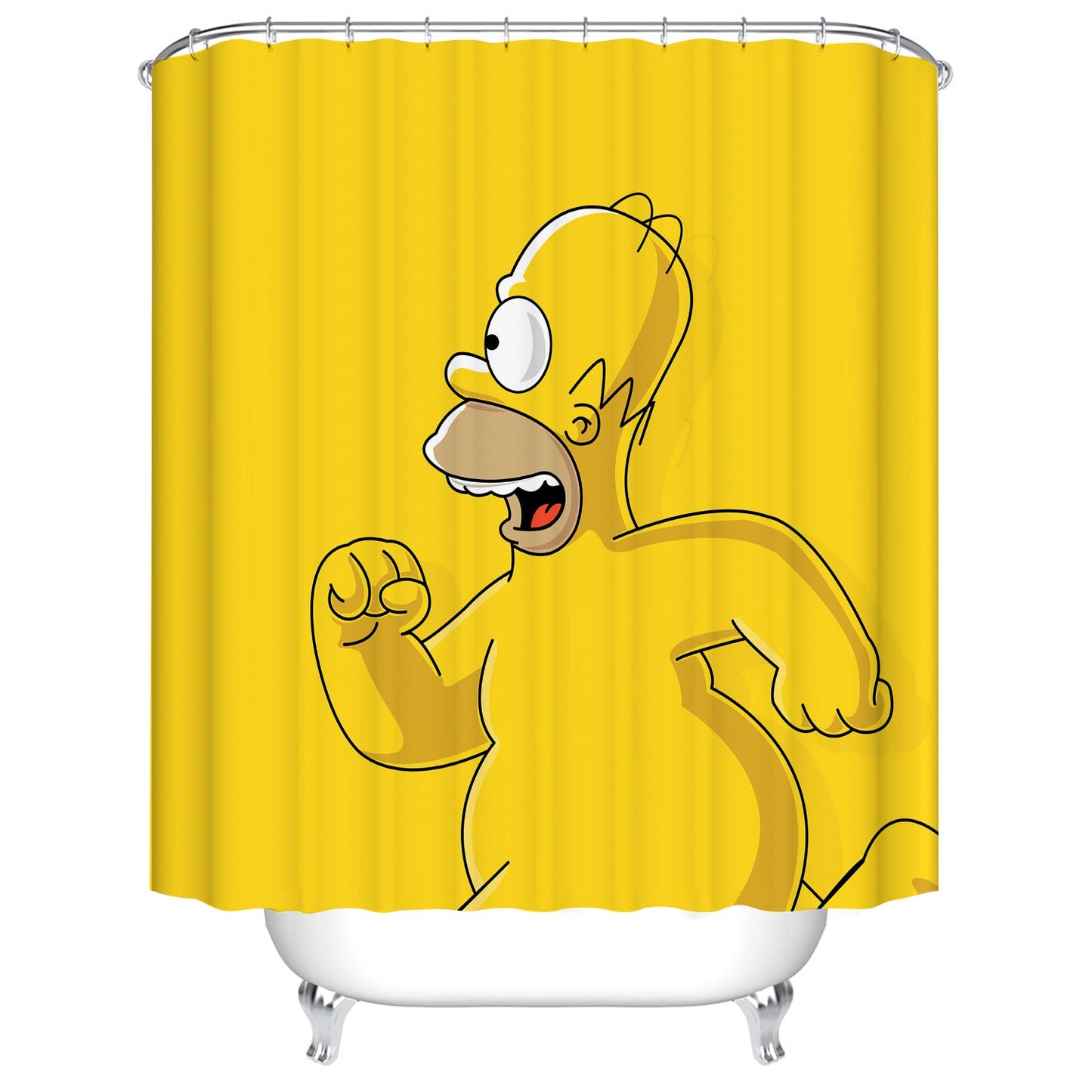 Running Homer The Simpsons Shower Curtain