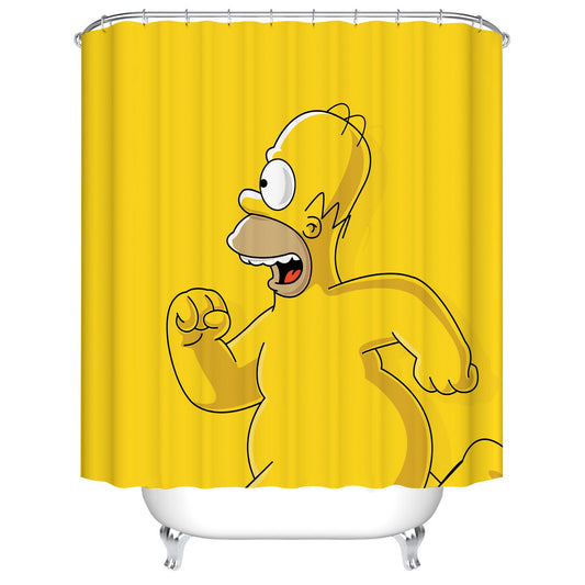 Running Homer The Simpsons Shower Curtain