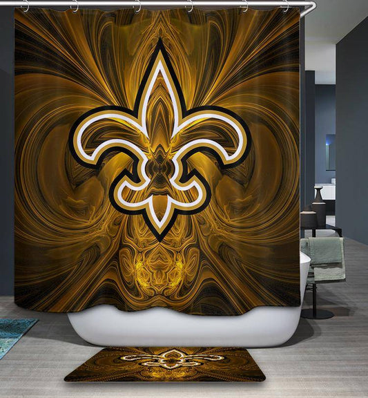 NFL Football Team Flag New Orleans Saints Shower Curtain