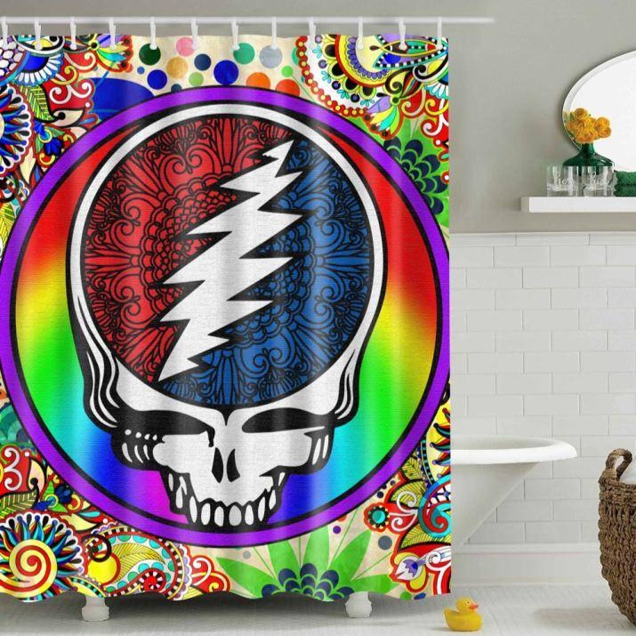 Steal Your Face Grateful Dead Band Album Shower Curtain