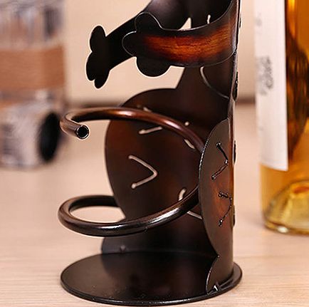 Katzen Weinflaschenhalter, Kunst aus Schmiedeeisen, schwebendes Weinregal für einzelne Tischplatten