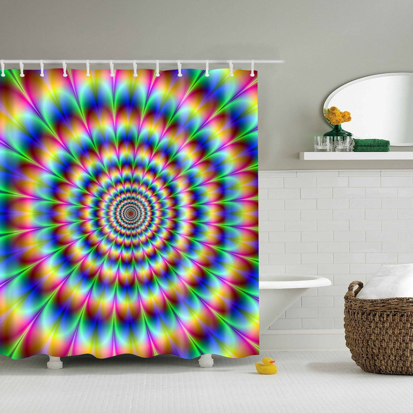 Colorful Dazzling Eye Psychedelic Trippy Shower Curtain