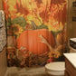 Autumn Harvest Vegetables Fall Leaves Pumpkin Thanksgiving Shower Curtain
