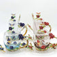 Girly Enamel Butterfly Tea Cup with Lids Plate Saucer Set Glass Coffee Mug