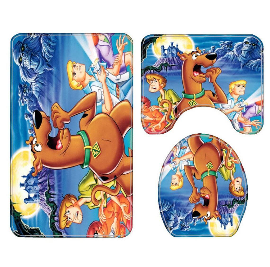 Scooby Doo Shower Curtain, Cartoon Great Dane Dog Bathroom Decor ...